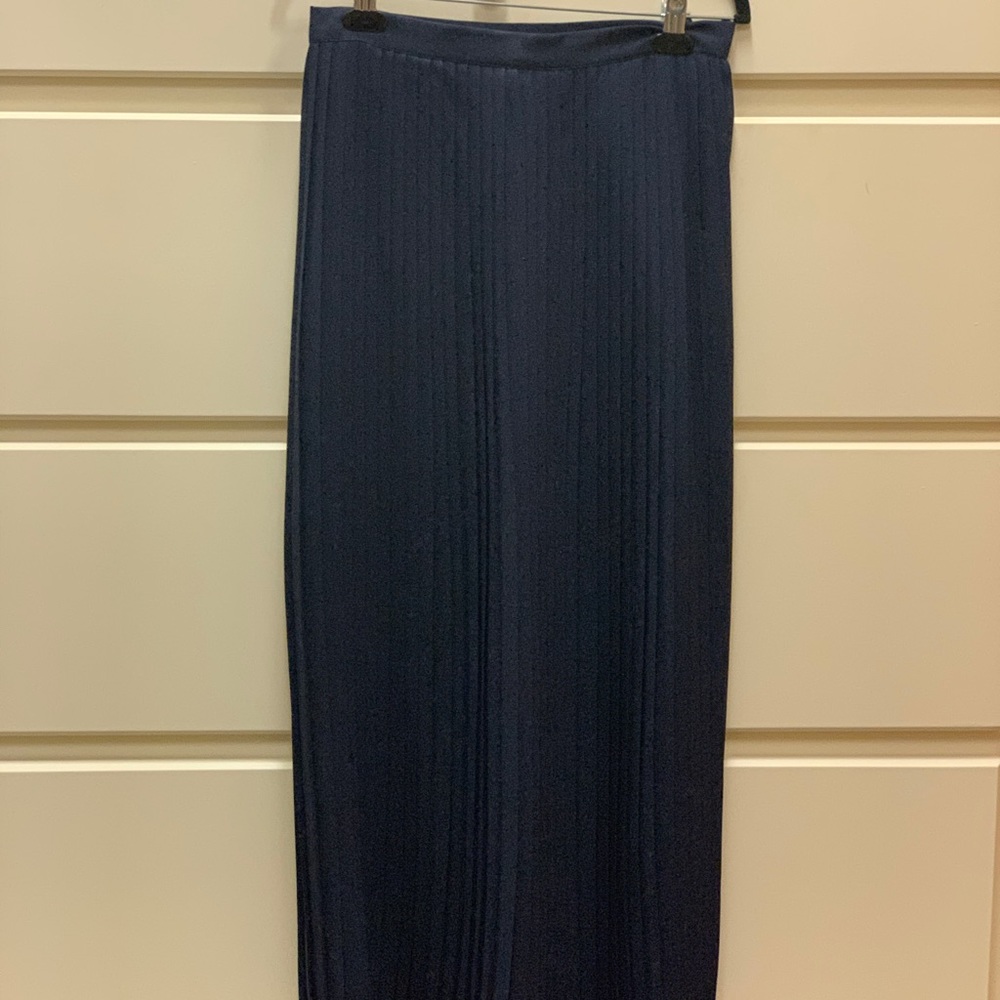 J. Crew pleated midi skirt in navy size 4